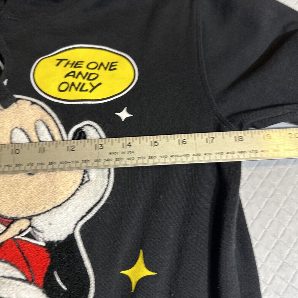 Disney Mickey Mouse The One & Only Logo Women’s Unisex S Black Pullover Hoodie - Picture 5 of 8